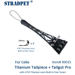 STRADPET TITANIO CORDIERA CELLO HILL CON 4 TIRACANTINI 49035+63109